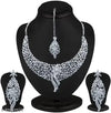 Sterling Silver Plated Jewellery Set With White Austrian Diamond